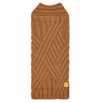 Merino Wool Weave Knit Dog Sweater - Caramel
