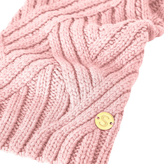 Merino Wool Weave Knit Dog Sweater - Soft Pink